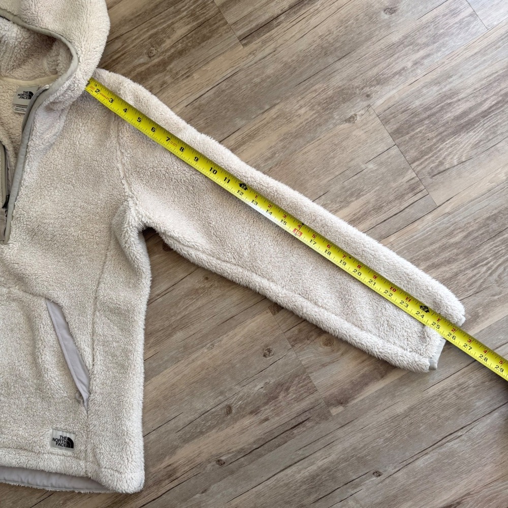 The North Face Womens Campshire Sherpa Fleece Quarter Zip Hoodie White Small P - Picture 8 of 9